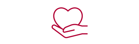 A heart resting in a hand 